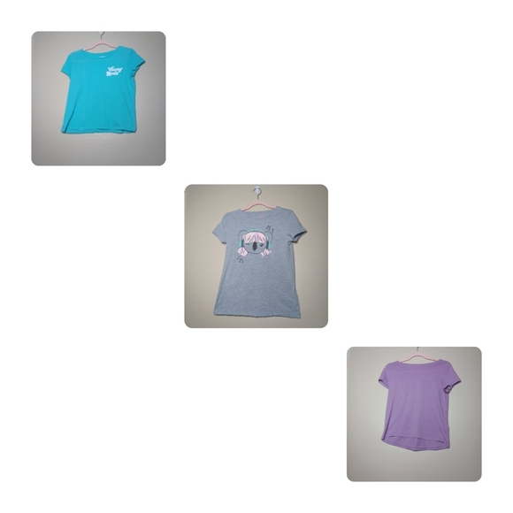 Other - 3 girl Bundle short-sleeved shirts. Size. Xl. A mix of old Navy and Cat and Jack